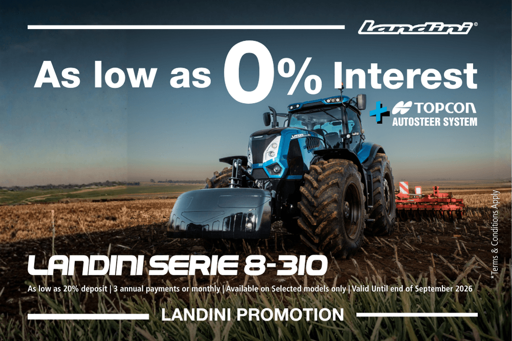 LANDINI SERIE 8-310 – NOW WITH 0% INTEREST + TOPCON AUTOSTEER SYSTEM!