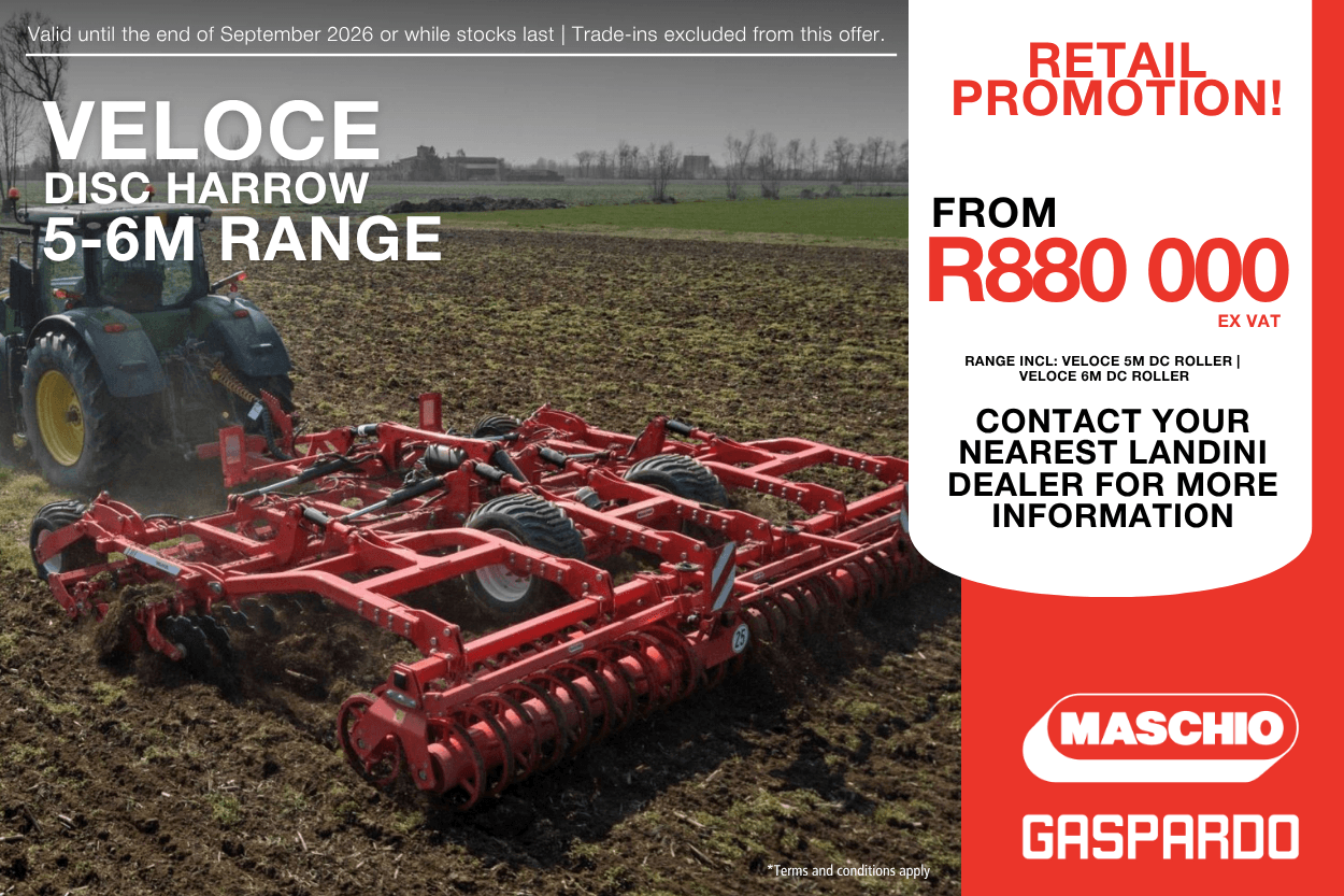 Maschio Gaspardo Veloce disc harrow working in the field